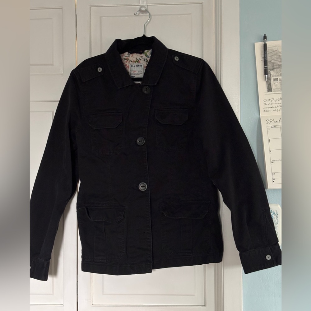 Old Navy Black Button-Up Jacket - image 1